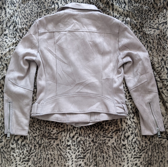 Pink suede moto jacket - Picture 7 of 7
